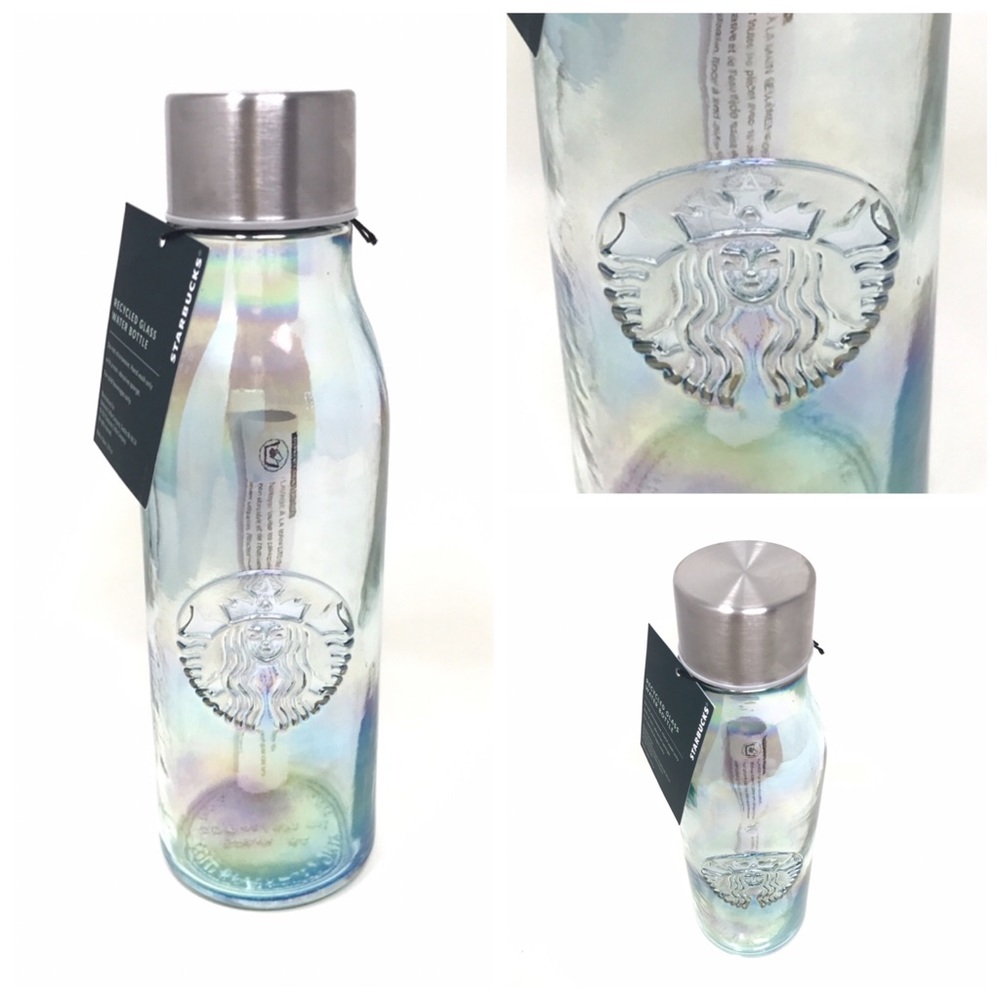 STARBUCKS Recycled Glass Holographic Water Bottle